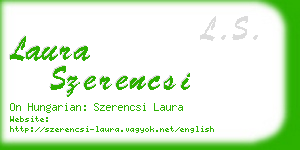 laura szerencsi business card